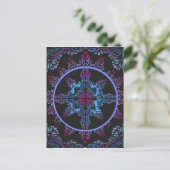 Mandala Nachtbloem Briefkaart (Staand voorkant)