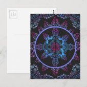 Mandala Nachtbloem Briefkaart (Voorkant / Achterkant)