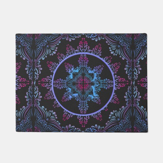 Mandala Nachtbloem Deurmat (Voorkant)
