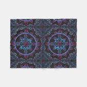 Mandala Nachtbloem Fleece Deken (Voorkant (Horizontaal))