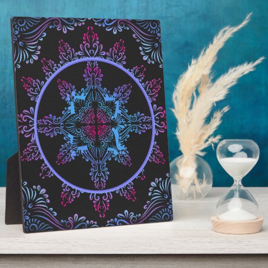 Mandala Nachtbloem Fotoplaat (Zijkant)