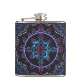 Mandala Nachtbloem Heupfles (Voorkant)