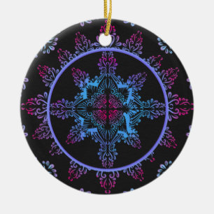 Mandala Nachtbloem Keramisch Ornament