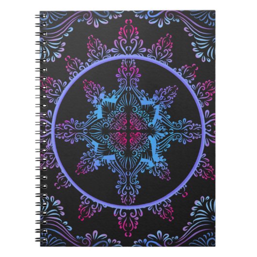 Mandala Nachtbloem Notitieboek (Voorkant)