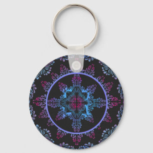 Mandala Nachtbloem Sleutelhanger