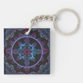 Mandala Nachtbloem Sleutelhanger (Achterkant)