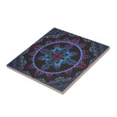Mandala Nachtbloem Tegeltje (Zijkant)