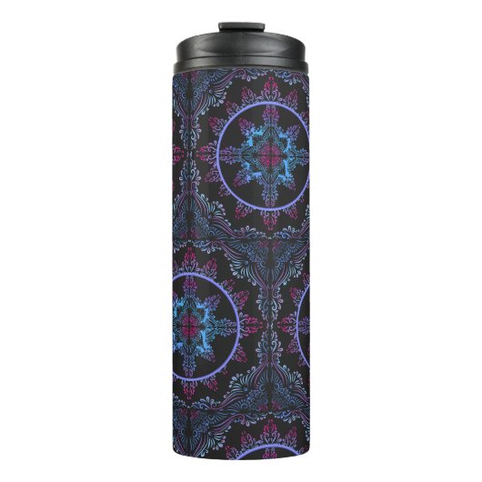 Mandala Nachtbloem Thermosbeker (Voorkant)