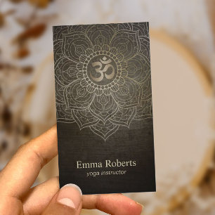Mandala Namaste Om Yoga-leraar te ondertekenen Visitekaartje