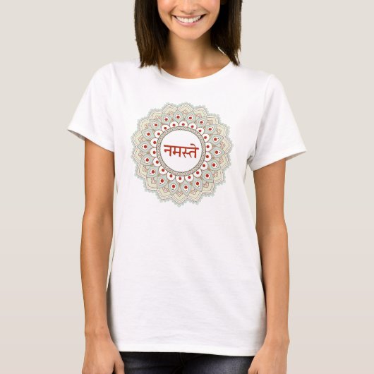 Mandala Namaste Yoga Woman T-shirt (Voorkant)