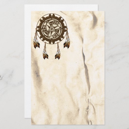 Mandala Native American Stationery Briefpapier (Voorkant / Achterkant)
