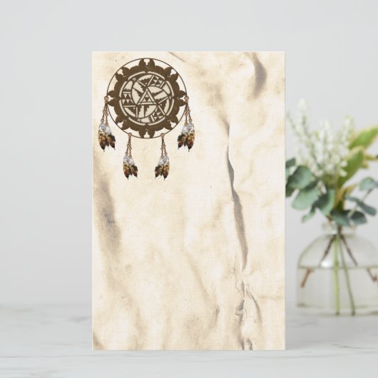 Mandala Native American Stationery Briefpapier (Staand voorkant)