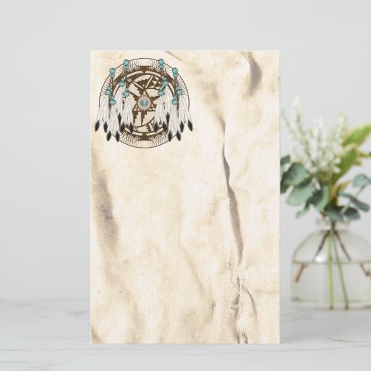 Mandala Native American Stationery Briefpapier (Staand voorkant)