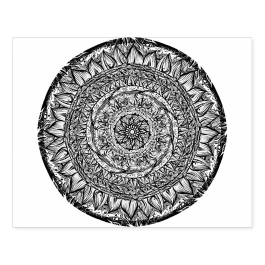 Mandala Natuur Lover Mandalas zen Rubberstempel (Afrduk)