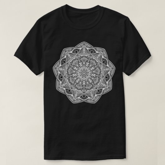 Mandala Nine Pointed Bahai Kleding T-shirt (Design voorkant)