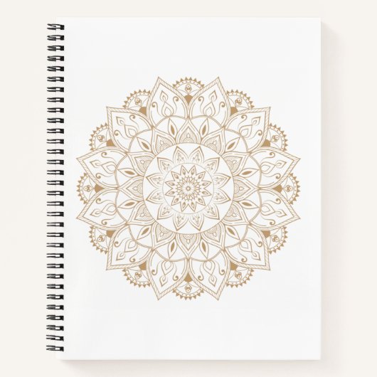 Mandala notitieboek, rustig, meditatief, boho stij notitieboek (Voorkant)