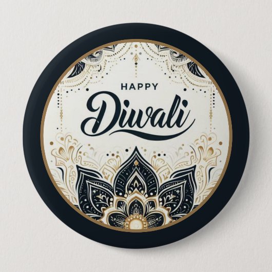 Mandala of Light and Blessing Diwali Ronde Button 4,0 Cm (Voorkant)