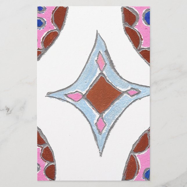 Mandala olieverfschilderij Art Print (Voorkant)