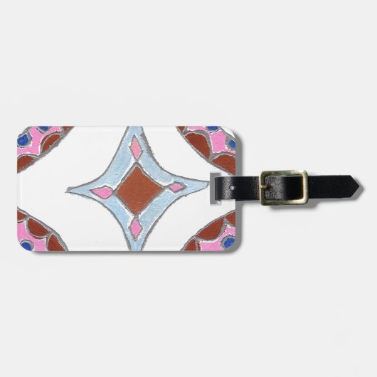 Mandala olieverfschilderij Art Print Bagagelabel (Voorkant horizontaal)