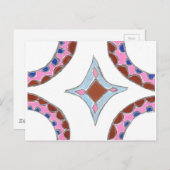 Mandala olieverfschilderij Art Print Briefkaart (Voorkant / Achterkant)