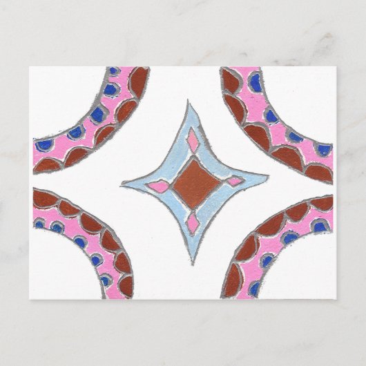 Mandala olieverfschilderij Art Print Briefkaart (Voorkant)