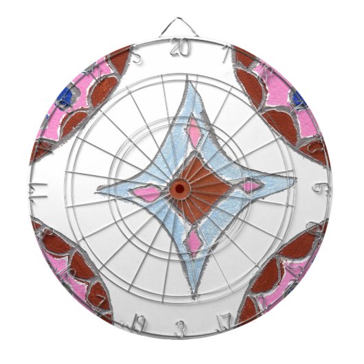 Mandala olieverfschilderij Art Print Dartbord (Voorkant)