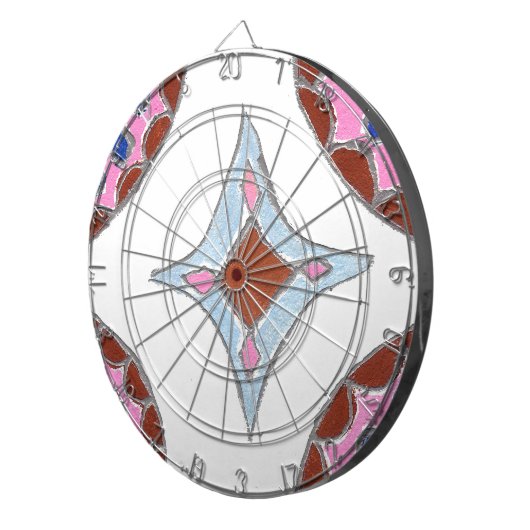 Mandala olieverfschilderij Art Print Dartbord (Voorkant Rechts)