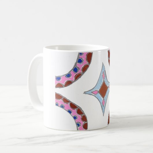 Mandala olieverfschilderij Art Print Koffiemok (Voorkant links)