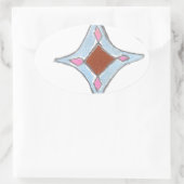 Mandala olieverfschilderij Art Print Ovale Sticker (Tas)