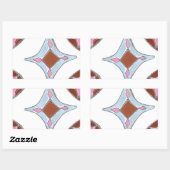 Mandala olieverfschilderij Art Print Rechthoekige Sticker (Vel)