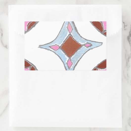 Mandala olieverfschilderij Art Print Rechthoekige Sticker (Tas)