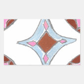 Mandala olieverfschilderij Art Print Rechthoekige Sticker (Voorkant)