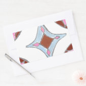 Mandala olieverfschilderij Art Print Rechthoekige Sticker (Envelop)