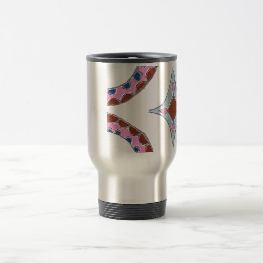 Mandala olieverfschilderij Art Print Reisbeker (Center)