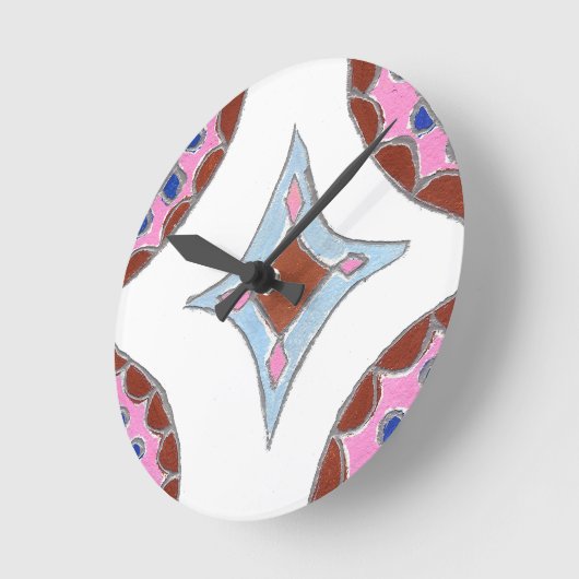 Mandala olieverfschilderij Art Print Ronde Klok (Hoek)