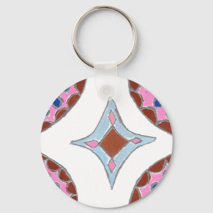 Mandala olieverfschilderij Art Print Sleutelhanger