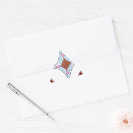 Mandala olieverfschilderij Art Print Sticker (Envelop)