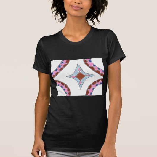 Mandala olieverfschilderij Art Print T-shirt (Voorkant)