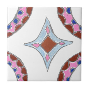 Mandala olieverfschilderij Art Print Tegeltje