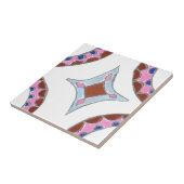 Mandala olieverfschilderij Art Print Tegeltje (Zijkant)