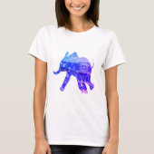 Mandala olifant basic T-shirt, wit T-shirt (Voorkant)