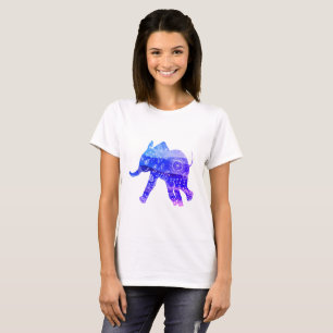 Mandala olifant Basic T-Shirt, Wit T-shirt
