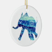 Mandala Olifant Batic Art Circle Ornament (Rechts)