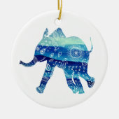 Mandala Olifant Batic Art Circle Ornament (Voorkant)