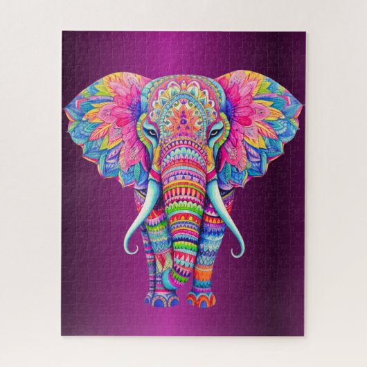 Mandala Olifant | Boho Geestdier Cadeau Legpuzzel (Verticaal)