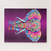 Mandala Olifant | Boho Geestdier Cadeau Legpuzzel (Horizontaal)