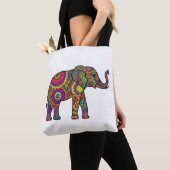 Mandala Olifant Boodschappentas Tote Bag (Dichtbij)