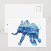 Mandala olifant Briefkaart (Voorkant / Achterkant)