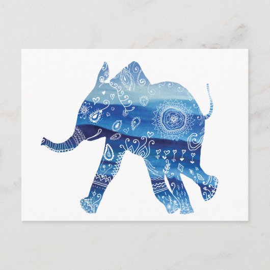 Mandala olifant Briefkaart (Voorkant)
