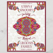 Mandala-olifant Indische bruiloft, gereserveerd te